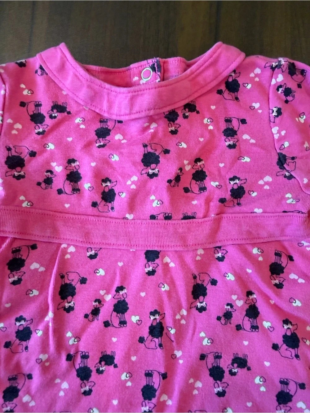 Gymboree Vintage Y2K Pink Floral & Poodle Long Sleeve Twirl Girls Dress 12-18m